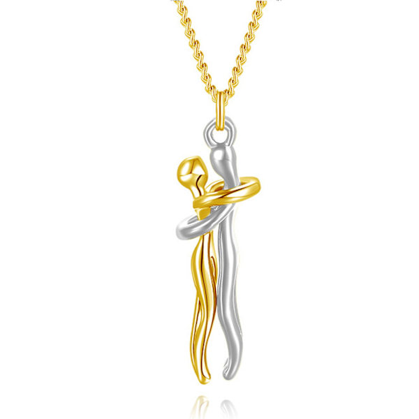 Snuggle Hug Love -riipuskaulakoru Naisille Korut Lahja Pari Hug Ketju Muoti Gold