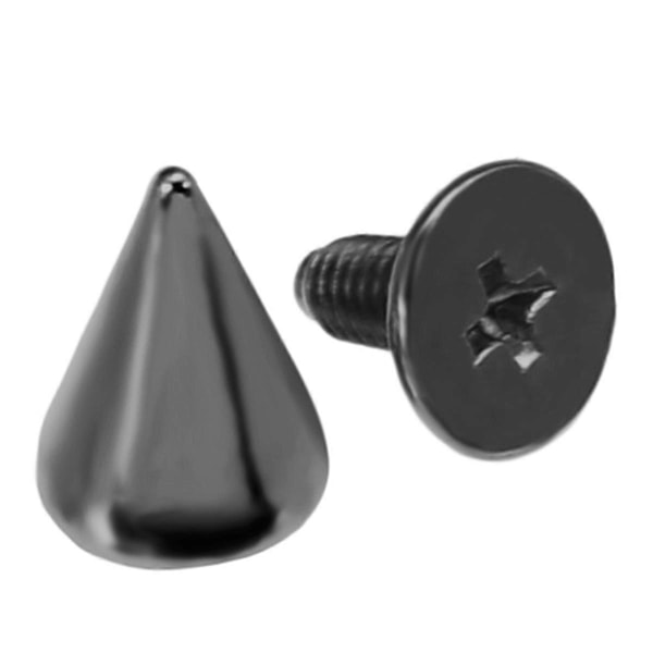 100 st Spikar Kon Nitar Metall 10mm Spots Nitar Kon Skruv Nitar Läderhantverk DIY Hantverk Rock Kläder Handarbete Tillbehör Silver