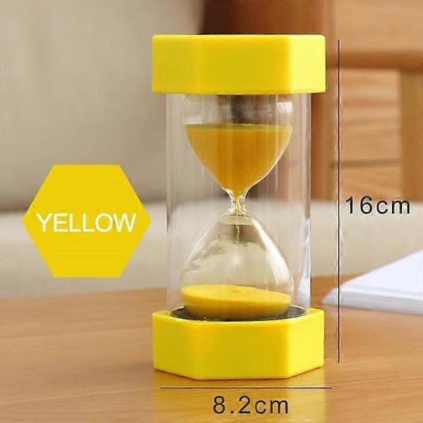 Timeglass 30 Minutter Sandklokke Klokken Plast Sandglass Yellow 30 Minutes