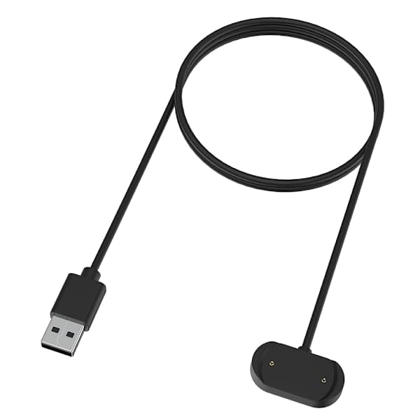 USB-laturi Amazfit GTR 3/GTR 3 Pro/GTS 3 -kelloille, musta