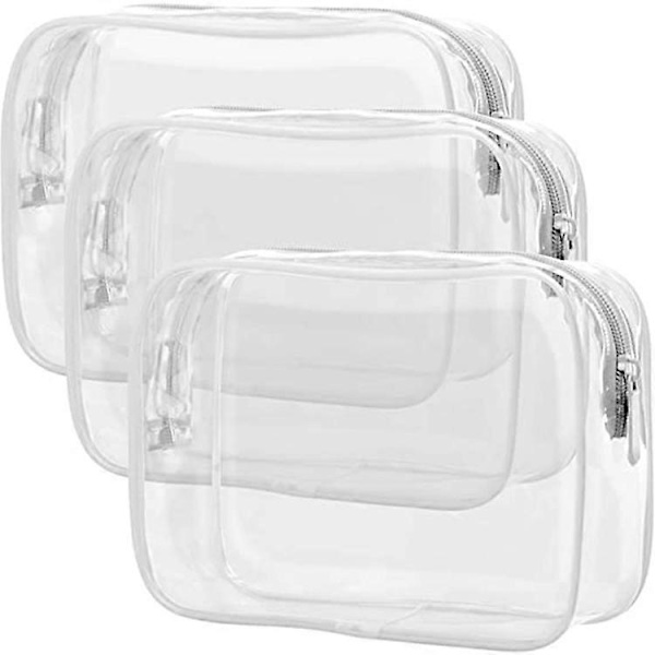 Transparent Toalettsäck, 5-pack TSA-godkänd Toalettsäck i Kvartstorlek, Reseväska för Smink och Kosmetika för Kvinnor och Män, Handbagage som Uppfyller Flygbolagets Krav