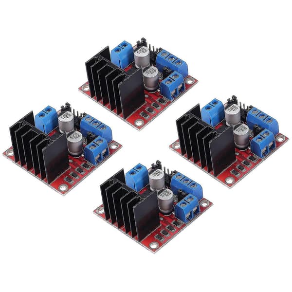 4 stk. L298n Motor Driver Controller Board Modul DC Dual H-bro Til Smart Bil Power R3 -Sy