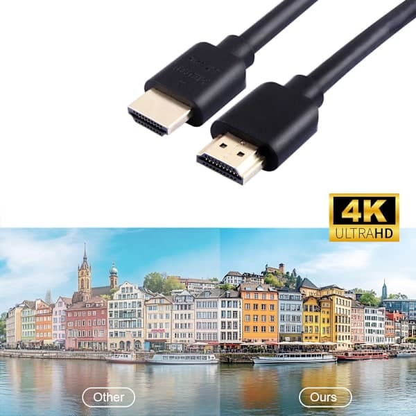 HDMI-kabel 4K60Hz HDMI 2.0 Sort 1 m Sort 1 m