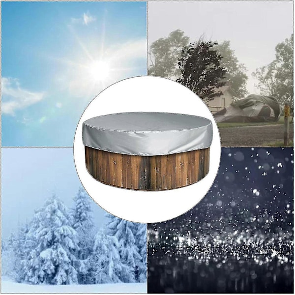 SPA-kansi porealtaalle, vedenpitävä pyöreä puhallettava porealtaan kansi - vettähylkivä altaan pölysuoja 210*30cm
