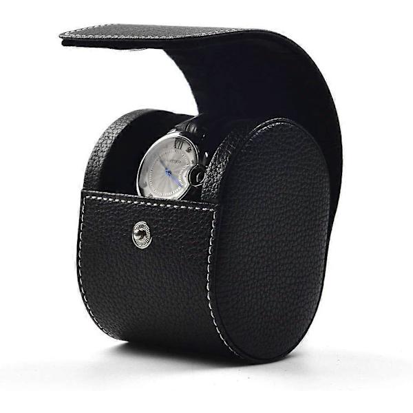 Kellon matkakotelo, yksittäinen kellon kotelo, nahkainen matkajewellery-säilytyslaatikko yksittäinen kellon kotelo