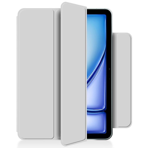 Stativtaske til iPad Air 13 (2024) (M2) - Stødsikker Magnetisk PU Læder Flip Tablet Cover - Grå Multicolor Grey
