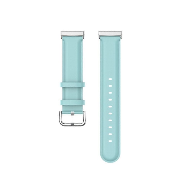 Læder Urrem Til Fitbit Versa 3 / Sense Light Blue