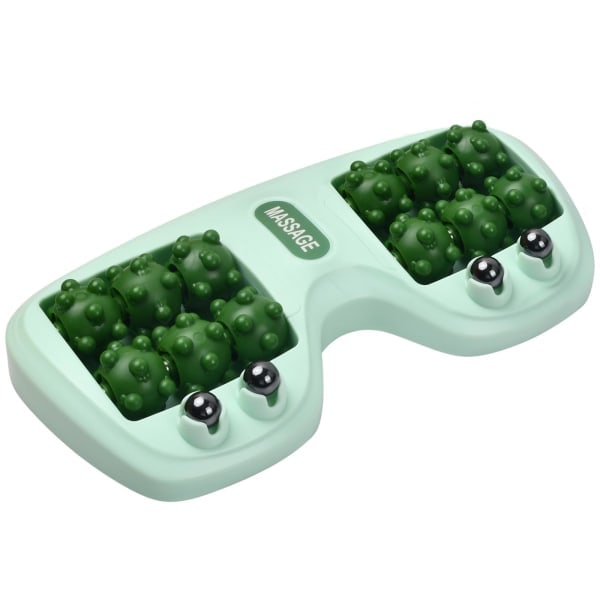 Fotvals för Plantar Fasciit Dubbel Fotmassagevals Akupressur Avkoppling Fotmassager Tryckavlastning Reflexologi Verktyg (Grön)