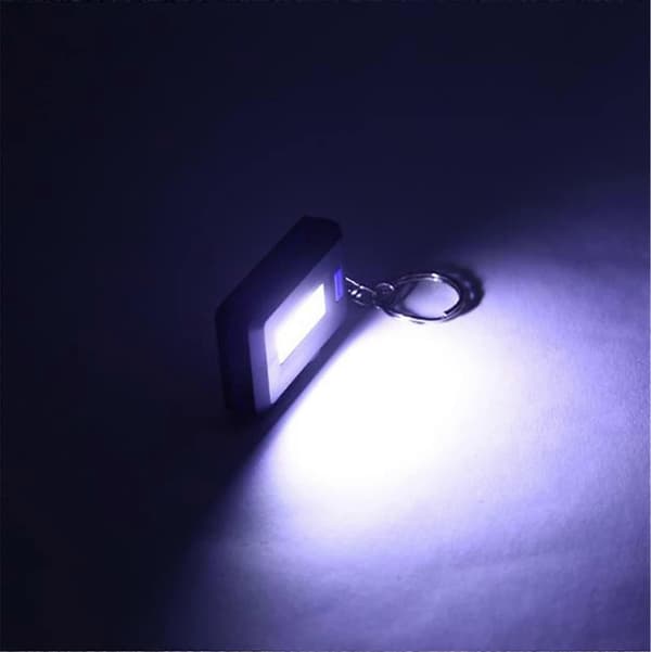 2 KPL Mini LED-taskulamppu avaimenperä, Mini avaimenperävalo avaimenperällä, COB LED pieni avaimenperä taskulamppu, Mini Ultra