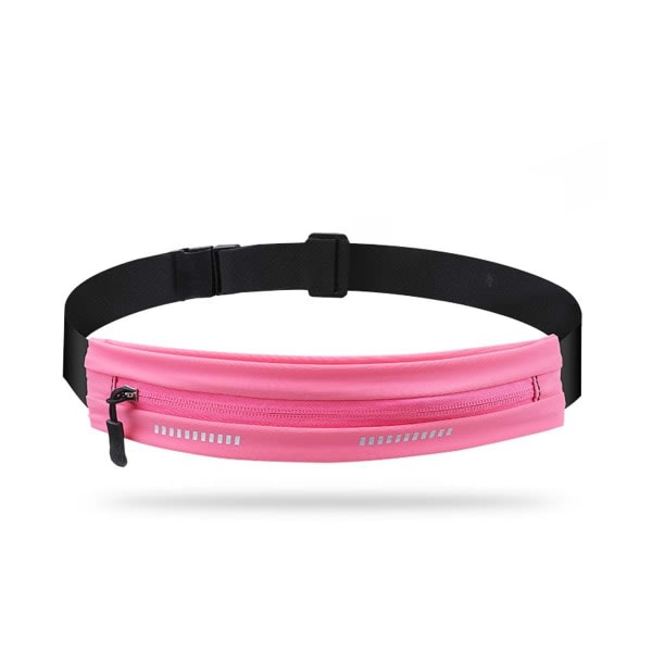 Juoksuvyö säädettävällä joustavalla hihnalla - Pehmeä hienpitävä kangas ja kuulokeaukko kätevä harjoitteluun pink
