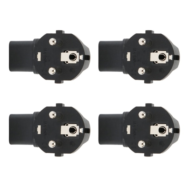 4 st EU 4,8 mm till IEC320 C13-omvandlare 90 graders ström för bärbar dator ström EU-kontakt 100-250V