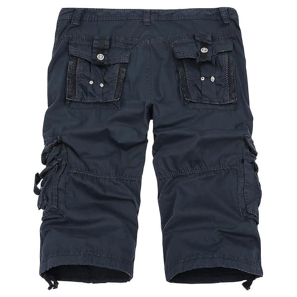 Mystdiy Herr Outdoor Casual Cargo Shorts Navy blue 36