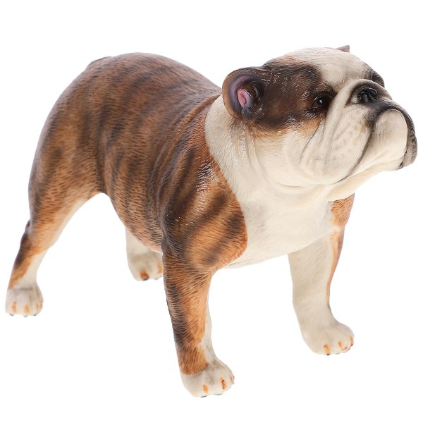 Realistisk Bulldog Figur Levende Bulldog Dyr Hunde Figur Statue Kognitiv Hundeleke