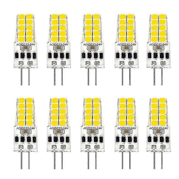10 st G4 LED-lampa AC/DC12V-24V 3W LED G4-lampa 20 LED 360 graders strålvinkel Ersätter 30W halogen