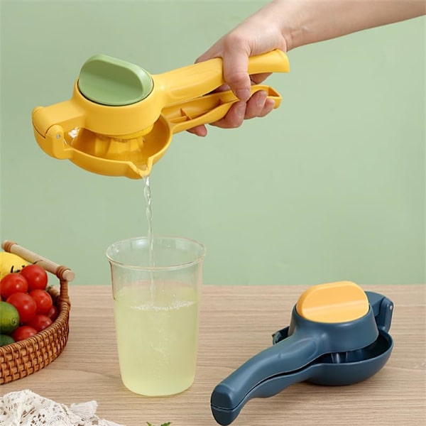Manuell citruspress - Lätt att pressa kraftig citronpress handpress - Ergonomisk citruspress och fruktpress för små apelsiner Blue