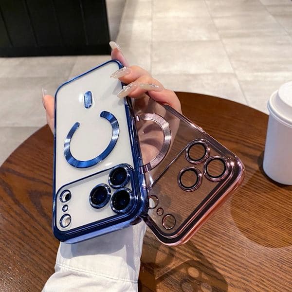 iPhone 17 Pro Max-deksel med magnetisk kamerabeskyttelse og trådløs lading, støtsikkert telefondeksel{AZC} Titaniumgrå Titanium Gray