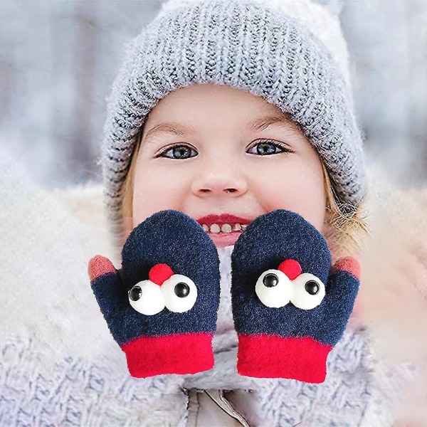 Småbarn Barnevotter Med Snøre Vinter Varm Stretch Full Finger