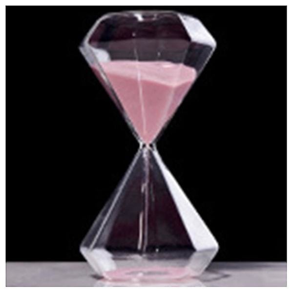 1 st Rosa Glas Timglas 5 minuter Timer Skrivbordsdekoration för Hemmakontor