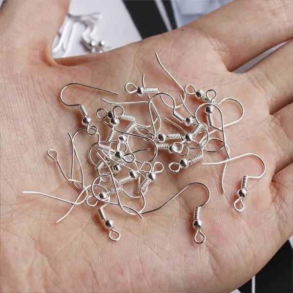 100-pack - Öronkrokar / örhängen - Smyckestillverkare silver