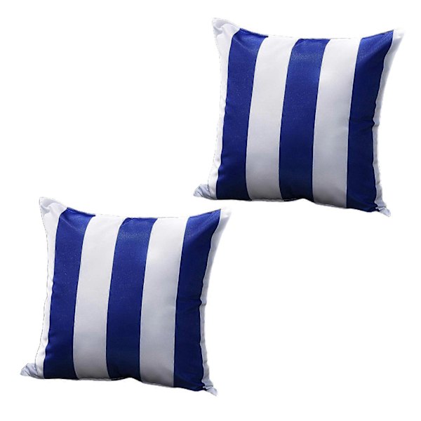 2 kpl Ulkoilmakäyttöön Sopivia Vedenpitäviä Tyynynpäällisiä - Kestävä, Pestävä, Väriä Ei Haihtu, Nopeasti Kuivuva Kangas, Hengittävä Tynynpäällinen Jikaix Blue