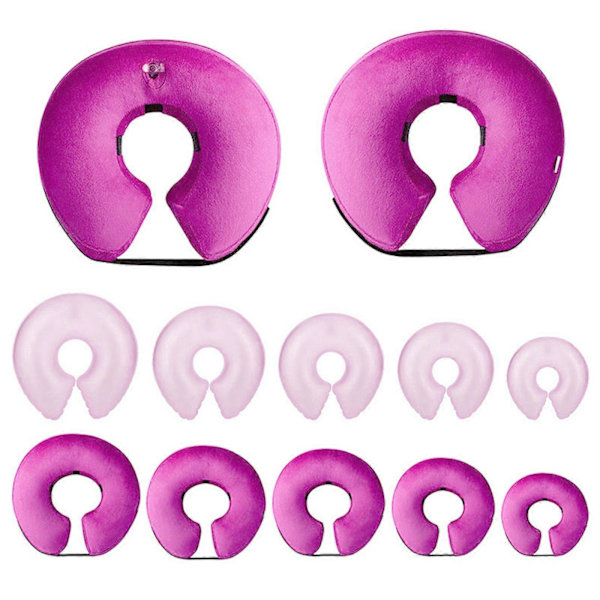 Ny Uppblåsbar Hundkrage - Justerbar Återhämtningskrage för Hundar Pink XL