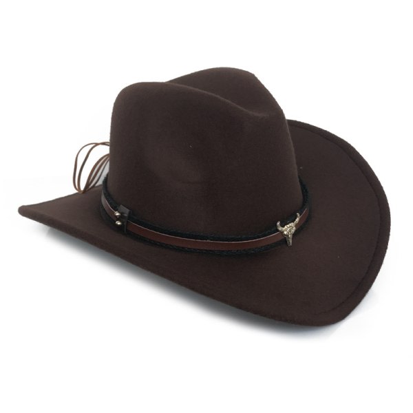 SQBB Western Cowboy Topphatt Filt Hatt Brun