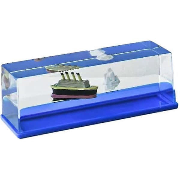 Titanic Krydstogtskib Akryl Væske Drift Flaske Ornament - Udsøgt & Unik Gave, Synker Aldrig