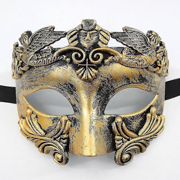 Maskeradmask för Män - Grekisk Romersk Venetiansk Mask Mardi Gras Mask Silver