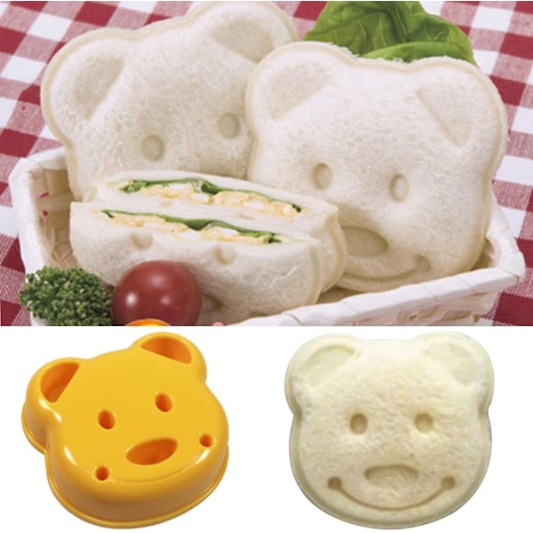 Sandwich Cutter | Søt og kreativ Teddy Bear Sandwich Cutter - Gjenbrukbar Sandwich Maker for gutter og jenter