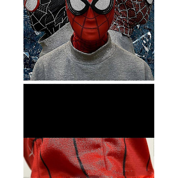 Veeki 3D Spiderman Masker Spider Man Cosplay Kostymer Lycra Mask Superhjälte Linser-ZZ01