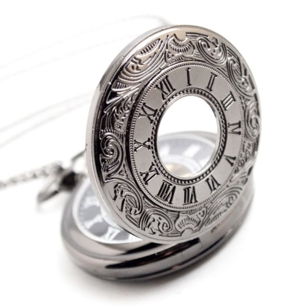 Steampunk vintage stil kvarts lommeur med kæde