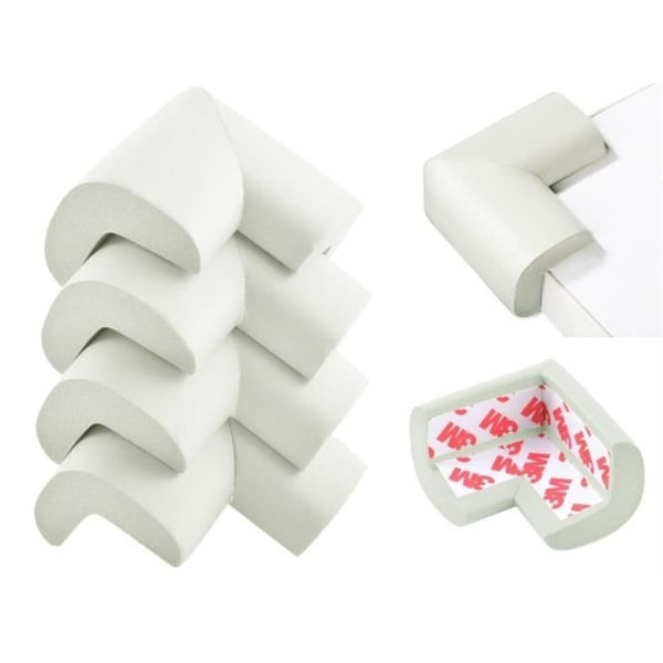 4-pack - Hörn skydd för bord / Kant skydd - Barnsäkerhet Vit