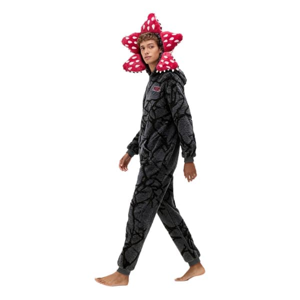 Stranger Things Demogorgon Familie Matchende Flannel Pyjamas Sæt sort M