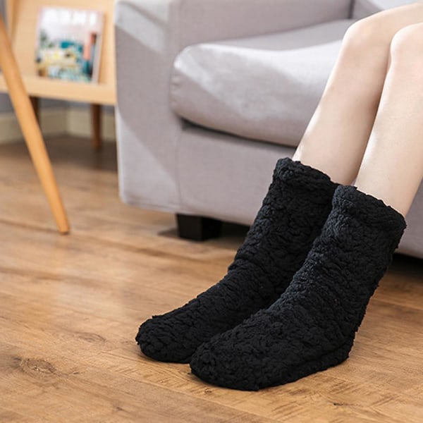 Pelsede benvarmere over knæhøje fuzzy sokker Plys tøflerstrømper høje lange lodne ben Vinter hjemmesovesokker til kvinder Mænd Style 1