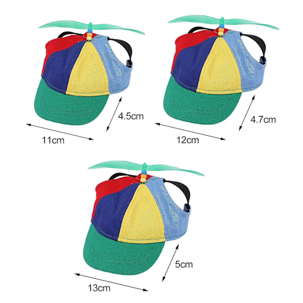 Husdjurshatt Färgglad Husdjurs Propellerhatt Söt Solskyddande Andningsbar Hundkepsar för Sommar Utomhus Green M