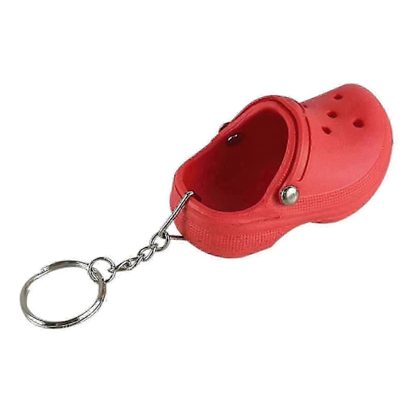 Mini Crocs -sandaaliketjun riipus avaimenperä avaimenpidike hauska avaimenperä lahja Red