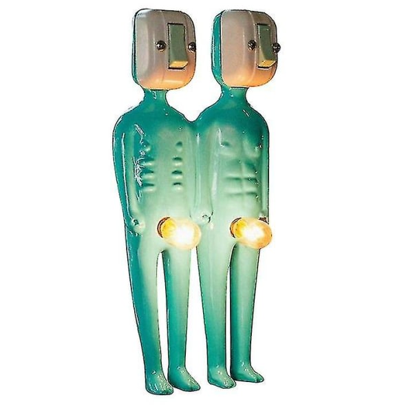 Sjov skrivebordslampe Lampe USB Body Bulb (hvid)