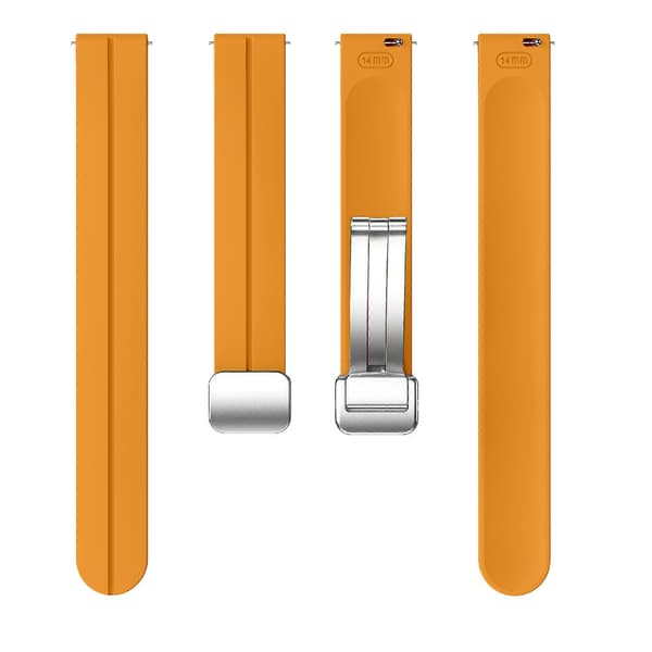 Silikonreim for Garmin Lily 2 med magnetisk spenne Yellow Silver Buckle