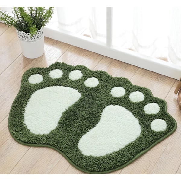 Kylpyhuoneen matto, ovi, eteisen matto, kylpyhuoneen matto - söpö tassu jalka wc kylpyamme suihku liukumaton matto vedenimevä nopeakuivuva pestävä kestävä - 40cm x 60cm
