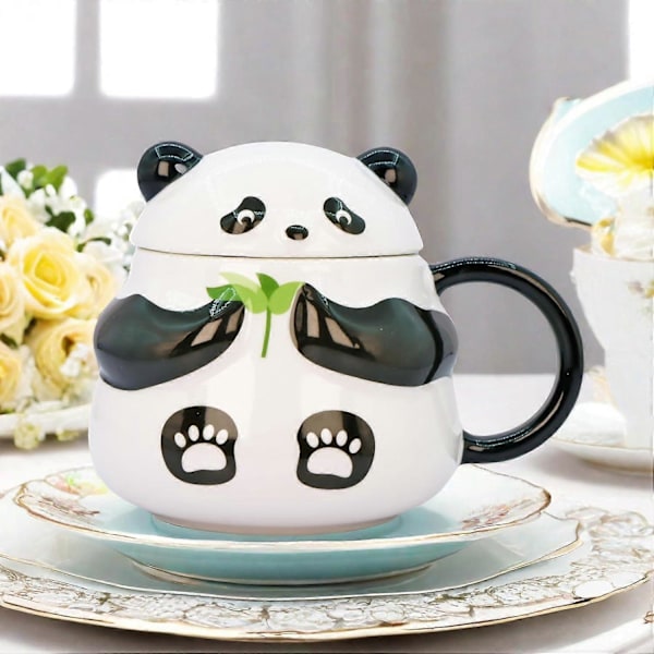 12oz Panda Krus Søde Keramiske Kaffekrus Søde Nye Panda Kaffekrus Tekop Gaver til Jul Fødselsdag