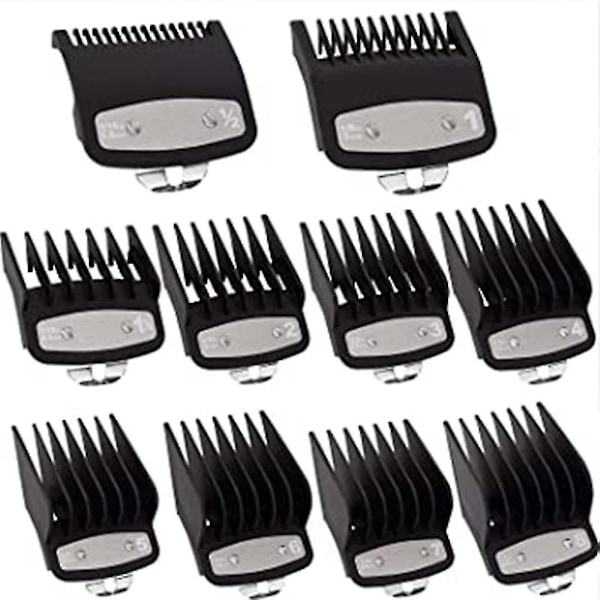 10-pack Klippningsguider för Clipper från 1/16 tum till 1 tum, passar de flesta Wahl-klippar