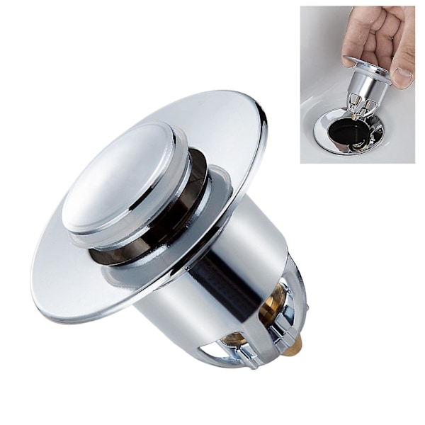 Universal Vaskeskum Bounce Drain Filter Pop Up Badeværelsesvask Drain Prop Ny