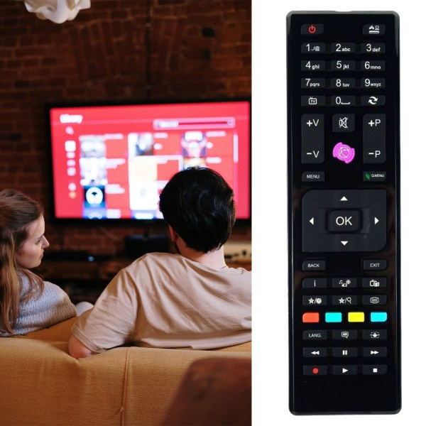 RC4875 Fjernkontroll erstatning for TECHWOOD/Finlux Shar TV HDTV erstatningsfjernkontroll RC-4875 reservedel
