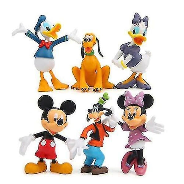 6 stk. Base Mickey Mouse Goofy Anders And Daisy Legetøjsdukke Model Kage Smykker Ornamenter