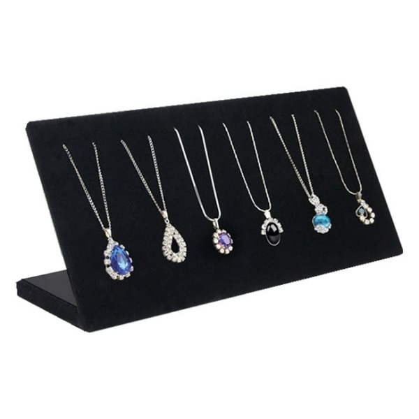Sort fløjlsdisplay til halskæde / armbånd