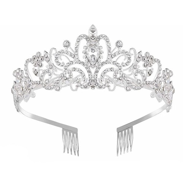 Kristallirihkamakruunu Kampauskruunu Tiara Silver