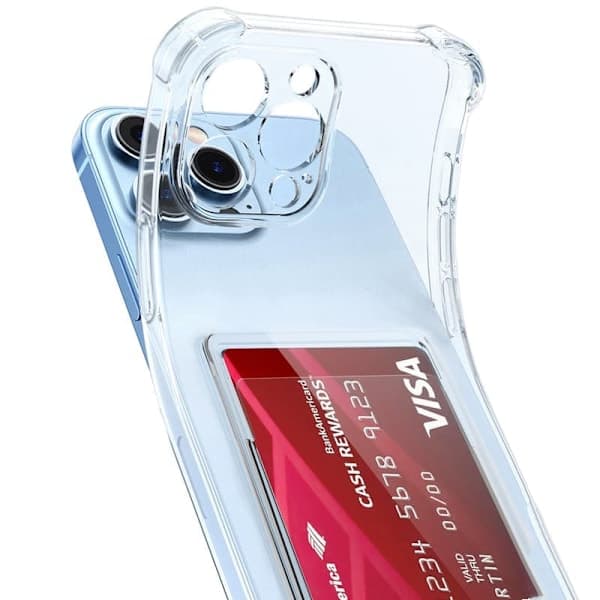 iPhone 16 Pro Läpinäkyvä Lompakkokotelo Korttipidike