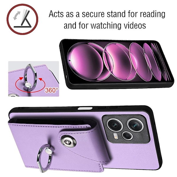 Korttikotelopuhelin Kotelo Xiaomi Redmi Note 12 Pro+ 5G Globalille Purple