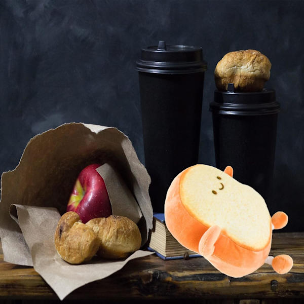 Toastbröd Kudde, Mjuk Plyschleksak, Rolig Brödform Plyschleksak Kudde, Dockleksak 3D Kastkudde Seriefigurleksak