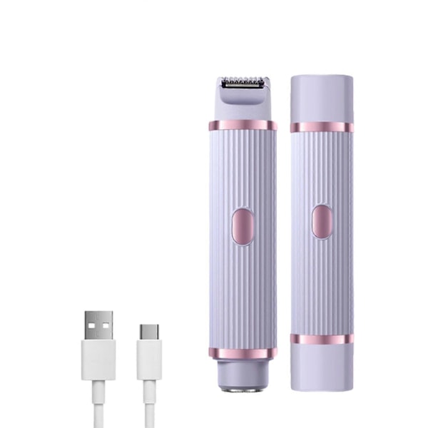 Elektrisk barbermaskin Skjeggtrimmer Bærbar for menn og kvinner Elektrisk trimming Barbering Barbermaskin Epilator Purple